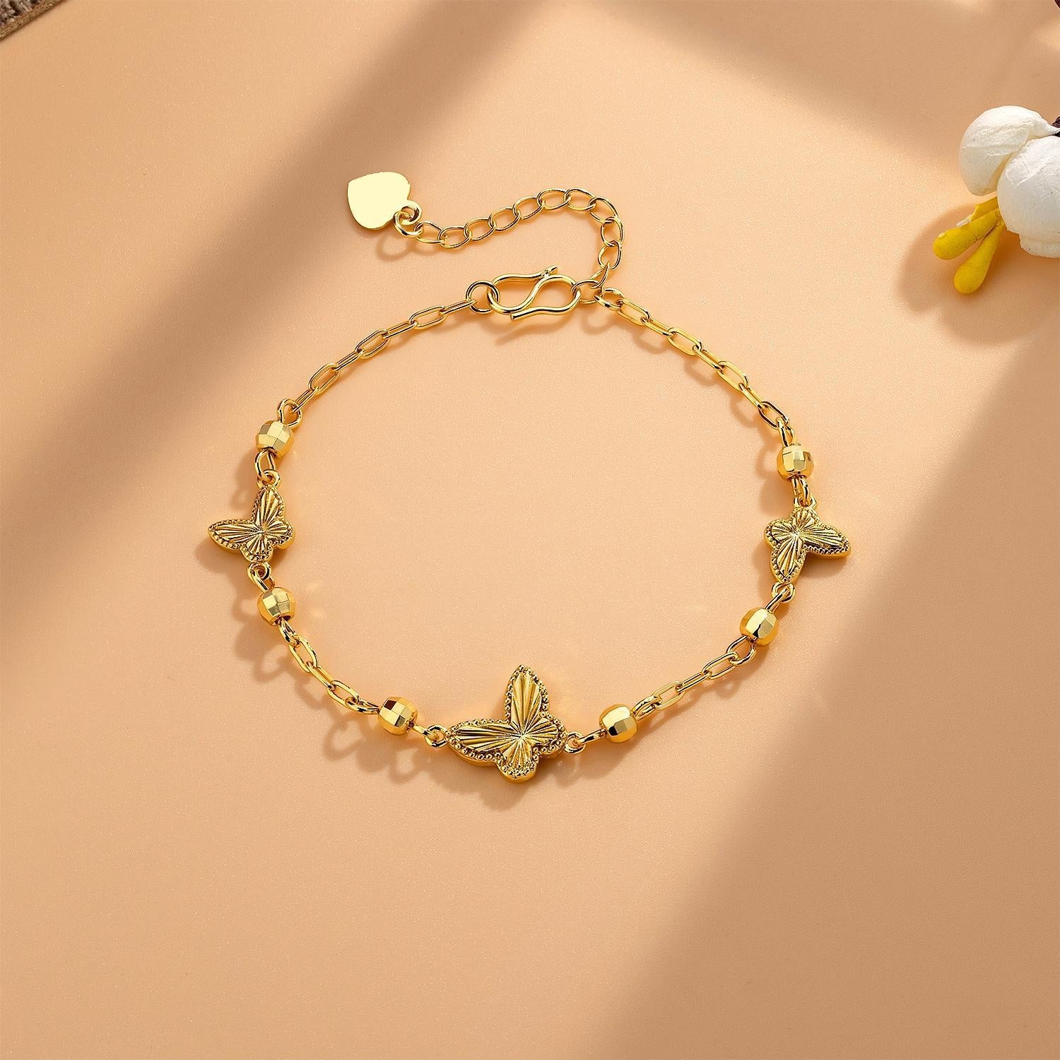 Damen Zartes Armband mit kunstvollem Schmetterlingsdesign Shop Nory
