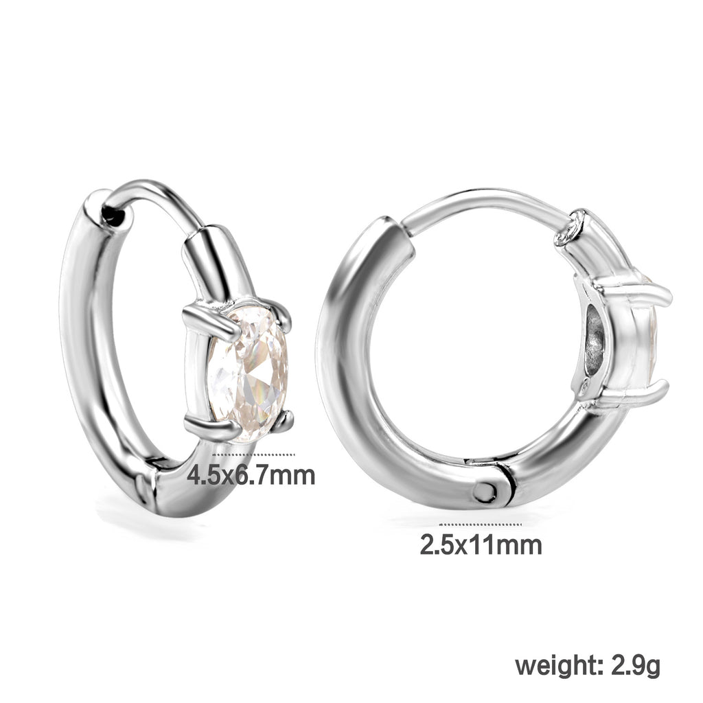 Damen Hängende Ohrringe mit herzförmigem Zirkonia und elegantem Design Shop Nory
