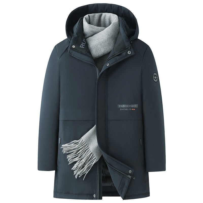 Herren mittellanger Thermoparka mit Kapuze, wind- und wasserabweisender Performance-Außenhülle Shop Nory