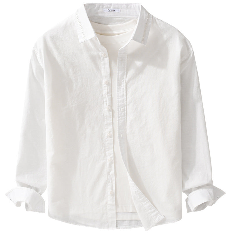 Herren Leichtes Baumwollhemd mit Lagen‑Look und Kentkragen Shop Nory