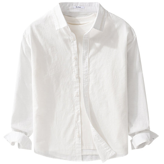 Herren Leichtes Baumwollhemd mit Lagen‑Look und Kentkragen Shop Nory