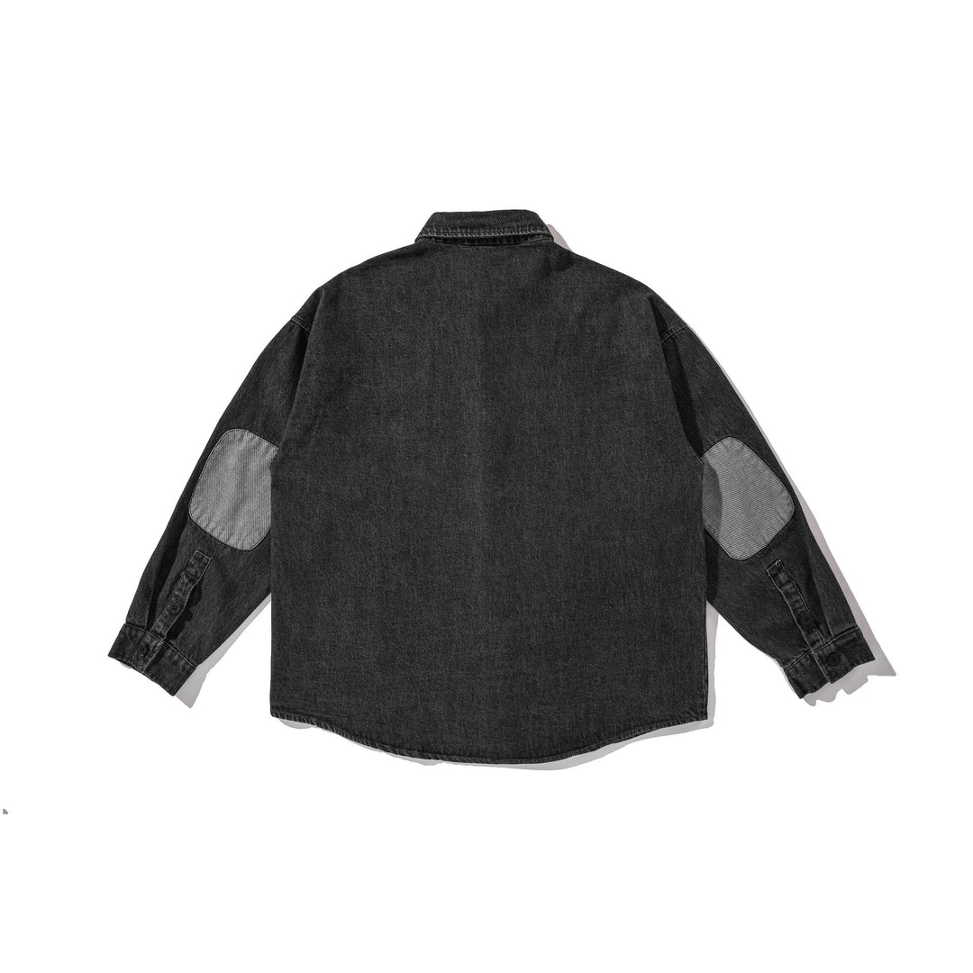 Herren Overshirt aus gewaschenem Denim mit abgerundetem Saum Shop Nory