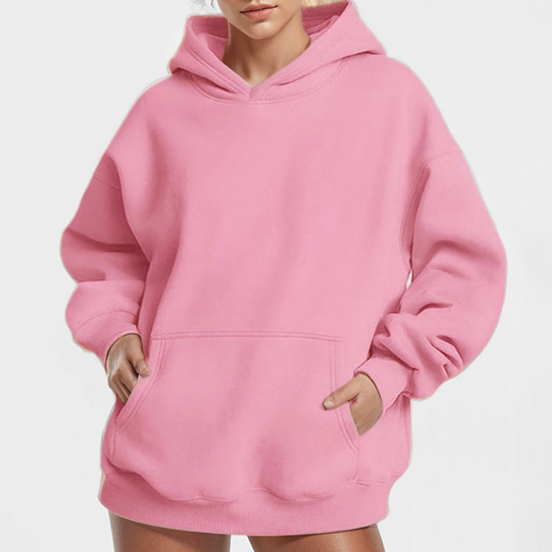 Damen nan oversized Kapuzenpullover mit Kängurutasche, French-Terry Innenfutter und überschnittener Schulter Shop Nory