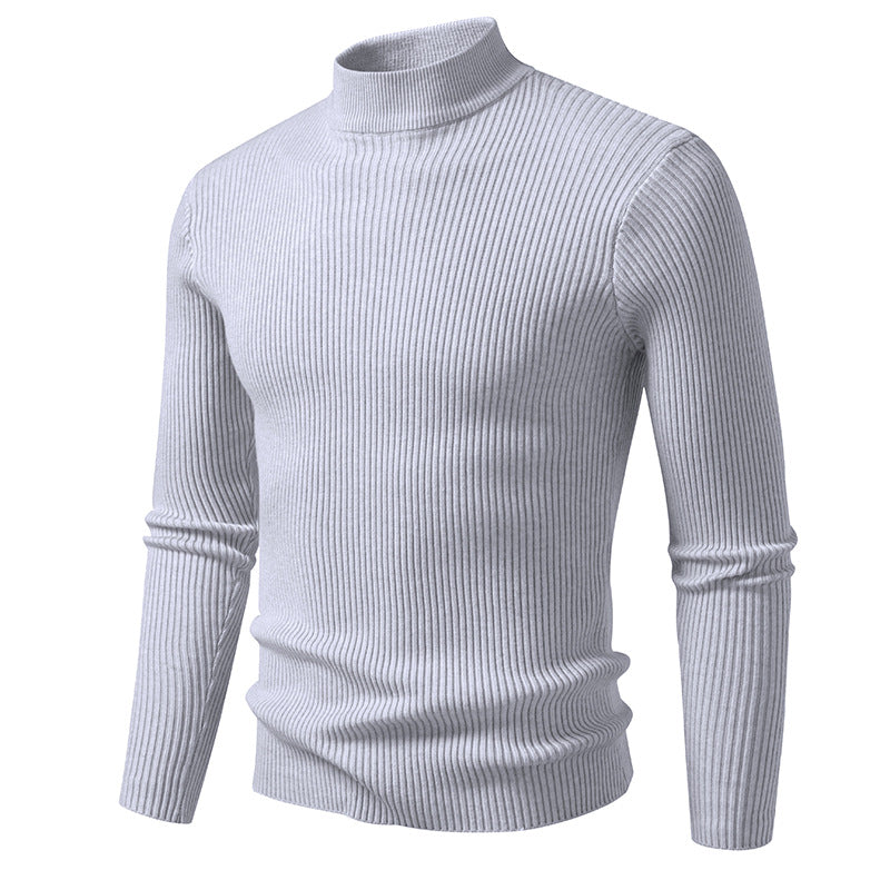 Herren Rippstrick-Mockneck-Pullover schmaler Schnitt thermischer Feinstrick Shop Nory