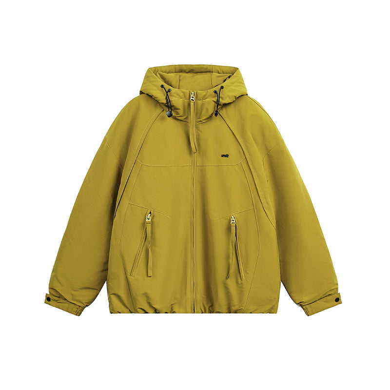 Unisex Oversized Kapuzen-Winterjacke mit wasserabweisender Wattierung und Kordelzug Shop Nory