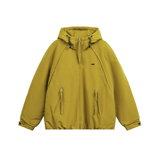 Unisex Oversized Kapuzen-Winterjacke mit wasserabweisender Wattierung und Kordelzug Shop Nory
