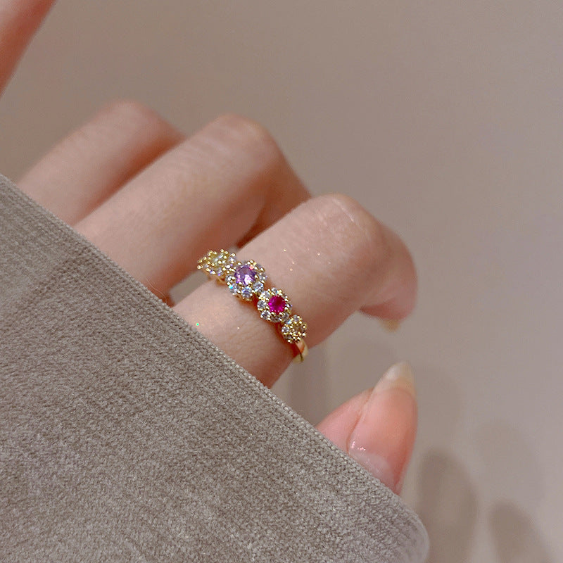 Damen Schmuckring mit funkelnden Kristalldetails Shop Nory