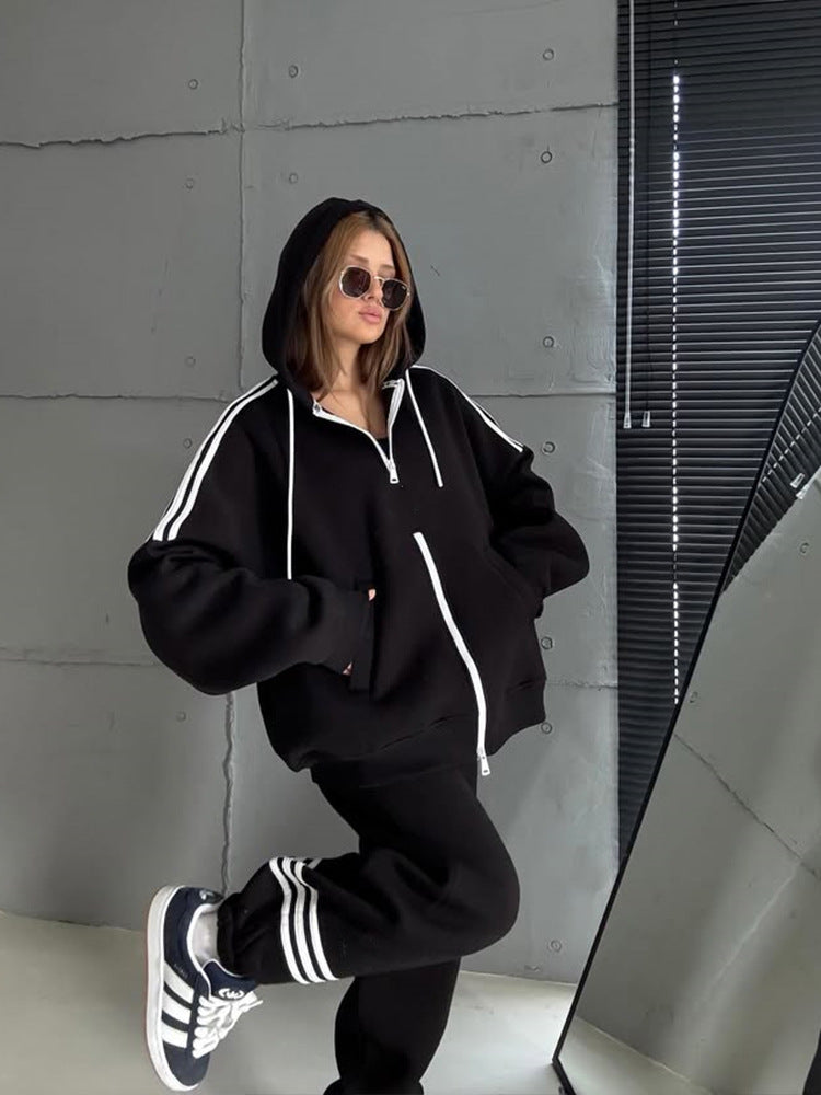 Damen Sportlicher Zip-Hoodie Shop Nory
