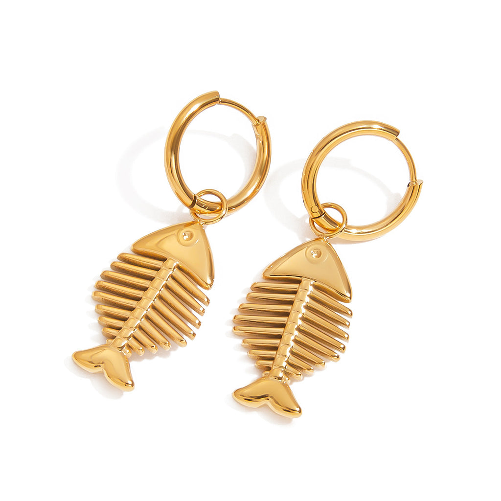 Damen Ohrringe im verspielten Fischdesign aus hypoallergenem Edelstahl Shop Nory