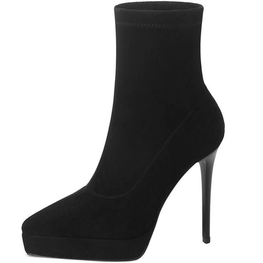 Damen Sock-Stiefelette mit Plateau und hohem Stiletto Shop Nory