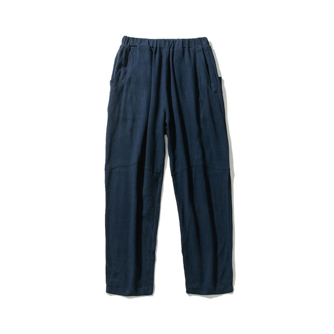 Herren Weiche Leinenmix-Loungehose mit tiefem Schritt, elastischem Bund und taillierter Beinverjüngung Shop Nory