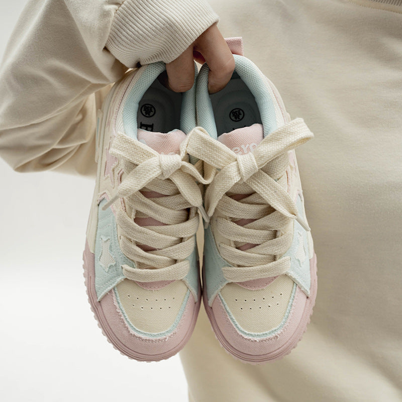 Damen Sneakers mit stilvollem Sternenmuster und bequemer Sohle Shopnory