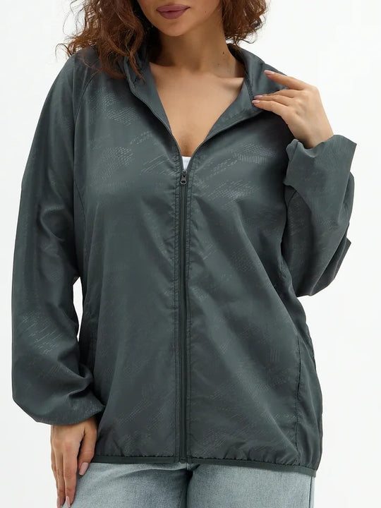 Damen Leichte Sportjacke mit Kapuze