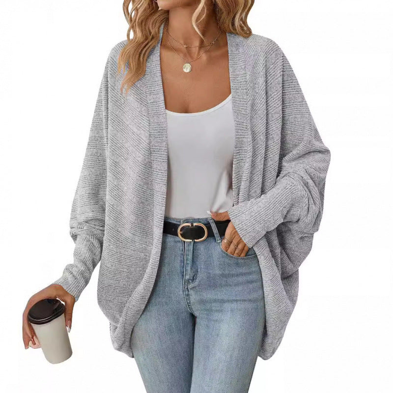 Damen lässige Strickjacke mit oversized Schnitt und lässigen Ärmeln