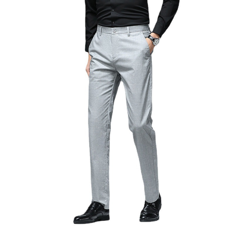 Herren Schmale Chino-Businesshose mit Bügelfalte und leichtem Stretch Shop Nory
