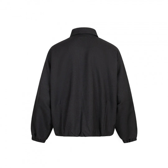 Unisex Boxy-Übergangsblouson mit Hemdkragen, Zwei-Wege-Metallreißverschluss und elastischen Bündchen Shop Nory