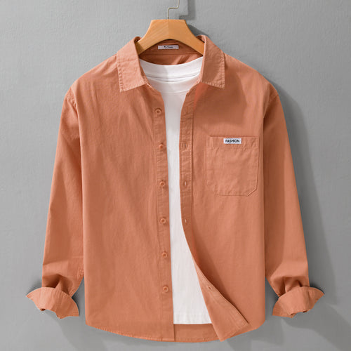 Herren Leichtes Baumwoll-Overshirt mit Brusttasche, Soft‑Touch und Relaxed-Schnitt Shop Nory