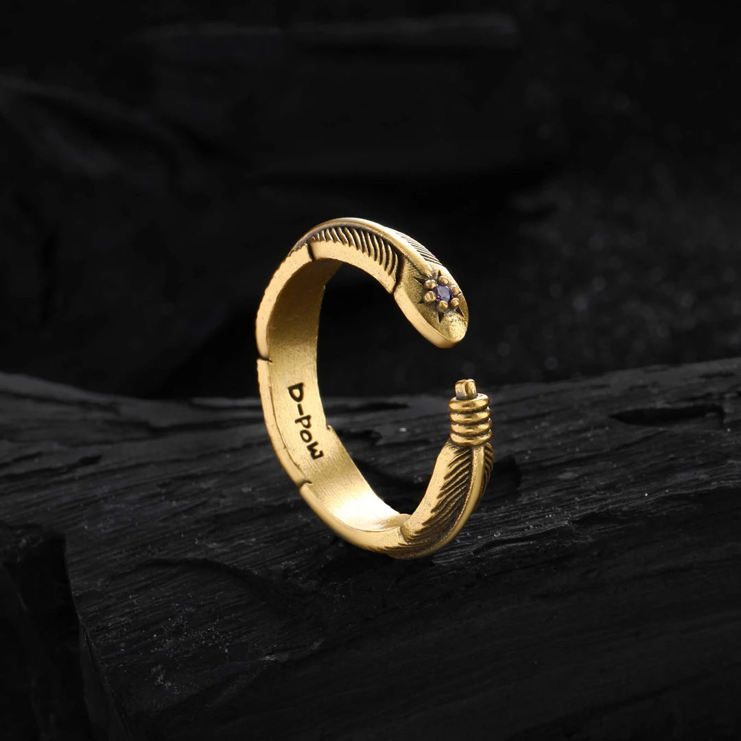 Damen Offener Ring mit kunstvollem Design und funkelnden Details Shop Nory
