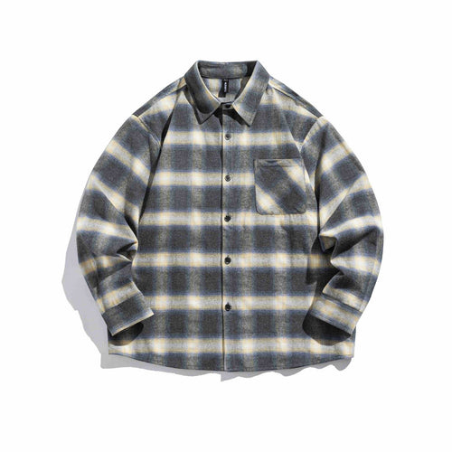 Herren Karierte Flanell-Overshirt mit Brusttasche Shop Nory