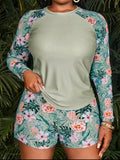 Damen UV-Schutz Badeoberteil und Shorts Set