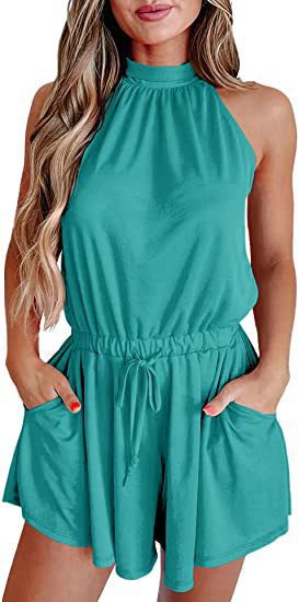 Damen Jumpsuit mit hohem Kragen und tailliertem Schnitt