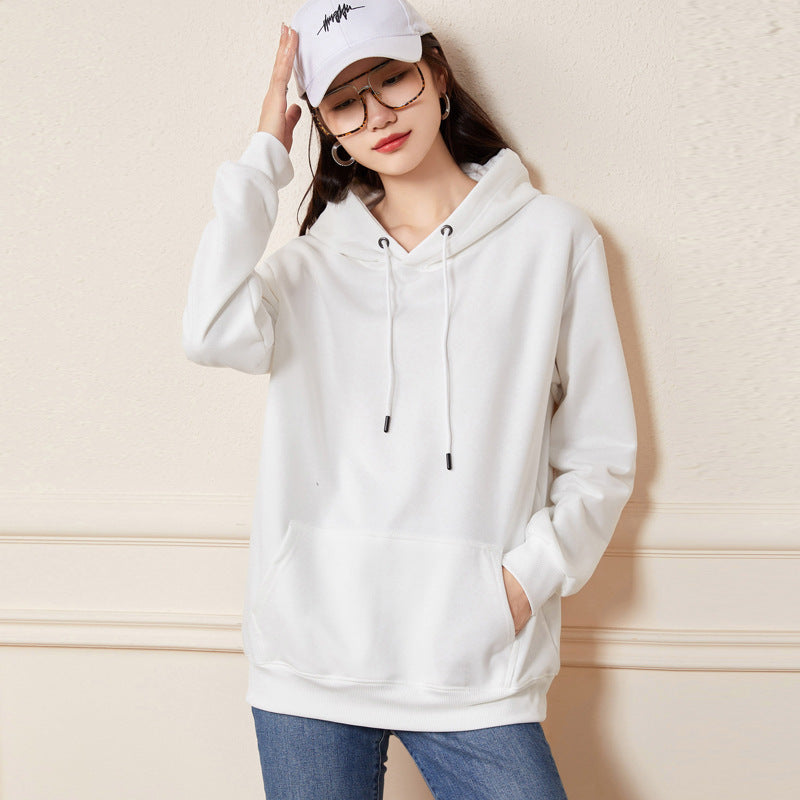Damen Oversize-Kapuzenpullover aus Baumwoll-Mix mit Kängurutasche und gerippten Bündchen Shop Nory