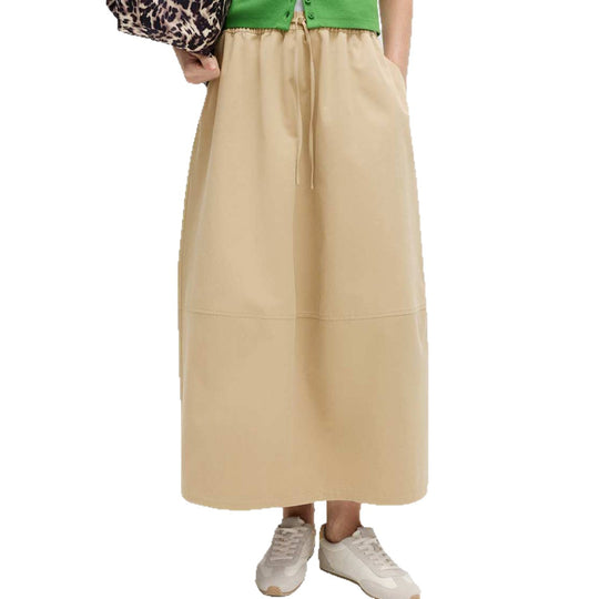 Damen Midirock mit elastischer Tunnelzug‑Taille, Eingrifftaschen und sportiver A‑Linie Shop Nory