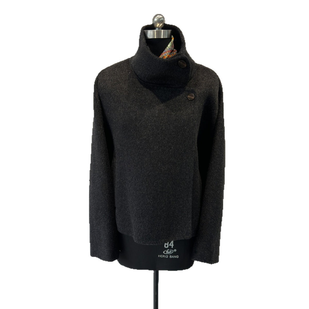 Damen Gemütlicher Oversized Mock Neck Pullover Shop Nory