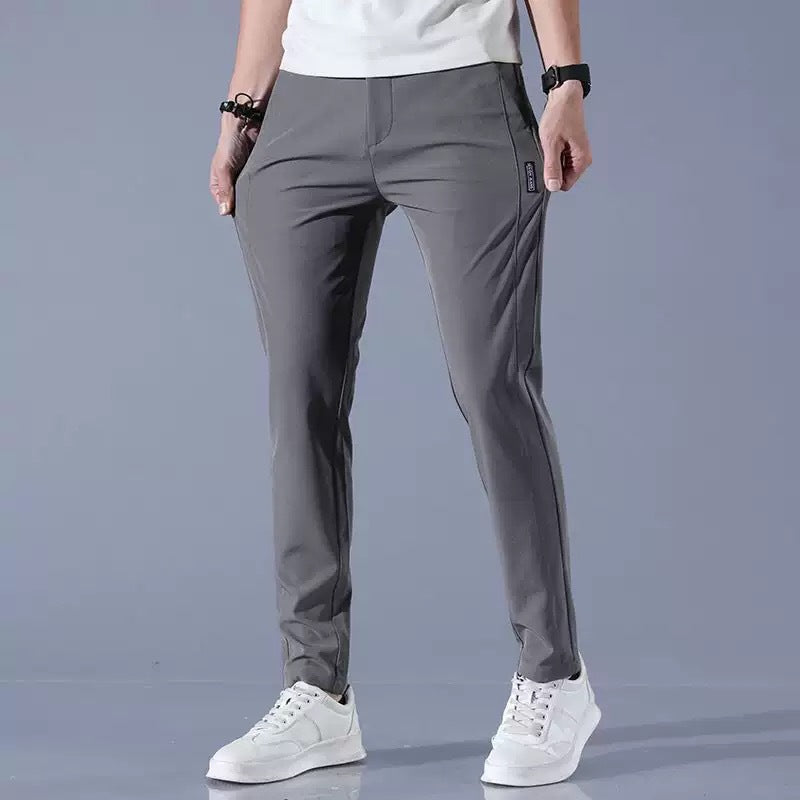 Herren elegante Anzughose mit elastischem Bund und praktischen Eingrifftaschen