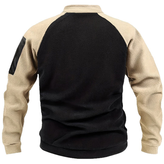 Herren Thermo-Combat-Fleece-Pullover mit verstärkter Brustplatte und Ärmel-Reißverschluss Shop Nory