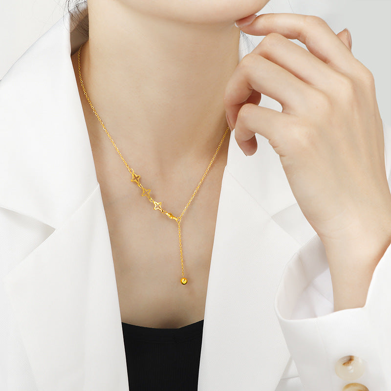 Damen Halskette mit stilisiertem Sternenanhänger Shop Nory