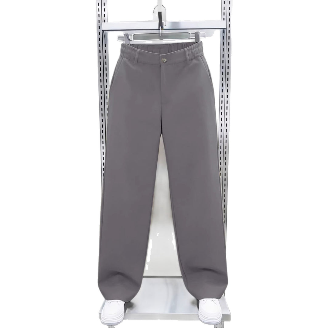 Herren Weite High‑Waist Chinohose mit elastischem Rückbund geradem Bein & Seitentaschen Shop Nory