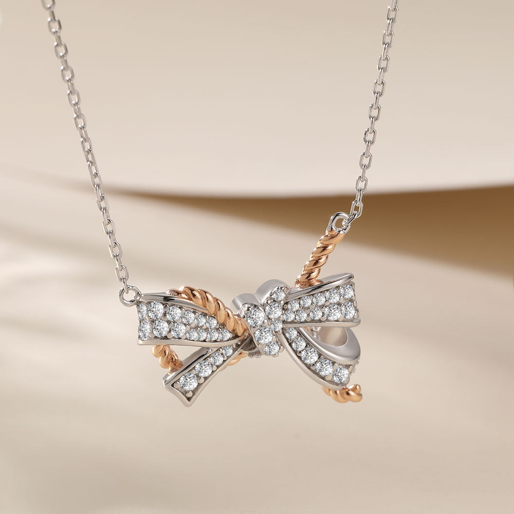 Damen Halskette mit elegantem Schleifen-Design Shop Nory