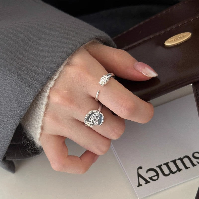 Damen Offener Ring mit einzigartigem Design und funkelndem Detail Shop Nory