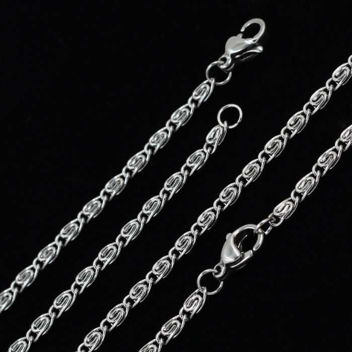 Damen hochwertige Edelstahl Halskette mit verstellbarem Verschluss Shop Nory