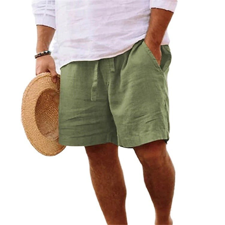 Herren luftige Leinen-Shorts mit elastischem Bund und praktischen Seitentaschen ShopNory