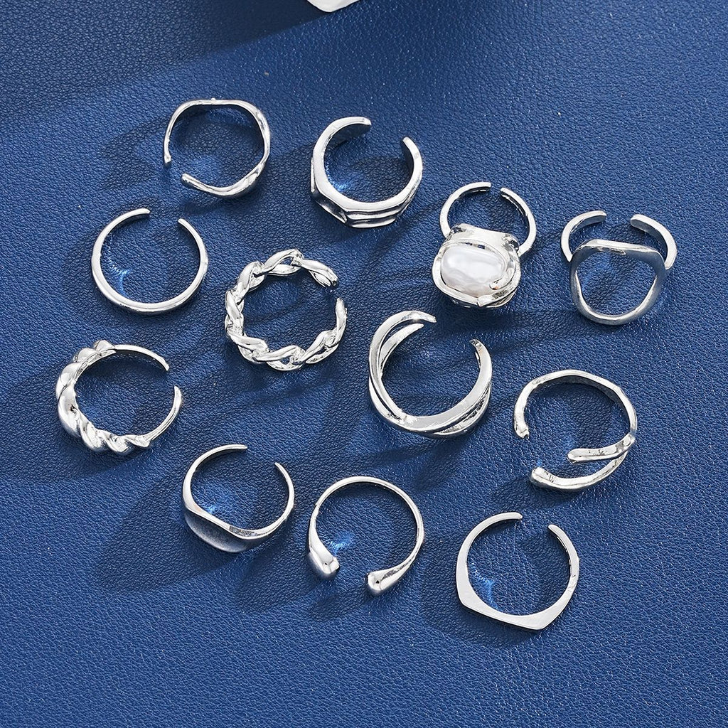 Damen Ring-Set mit einzigartigen Designs und eleganten Zierdetails Shop Nory