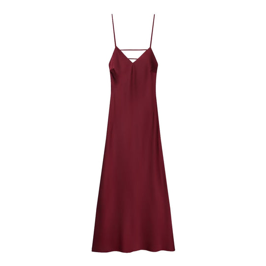 Damen Sommerliches Spaghettiträgerkleid mit schmeichelndem Schnitt und fließendem Stoff