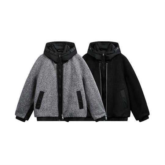 Unisex Oversized Teddy-Fleece Winterjacke mit abnehmbarer Kapuze Shop Nory