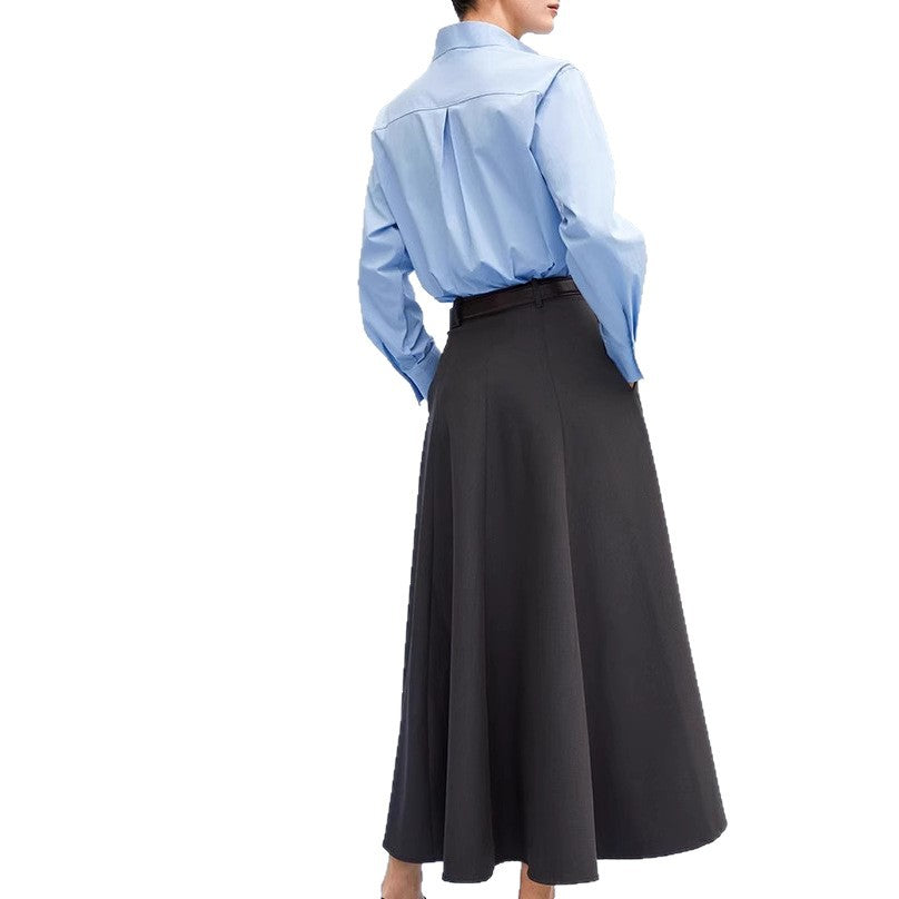 Damen Eleganter Maxirock mit Weit geschnittenem Design Shop Nory