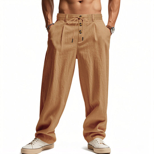 Herren Leinenhose mit Atmungsaktiv & Verstellbarer Kordelzug | ShopNory