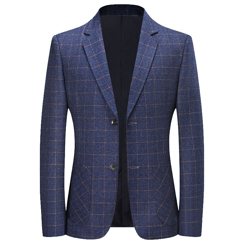 Herren Kariertes Slim-Fit Sakko aus Wollmischung Shop Nory