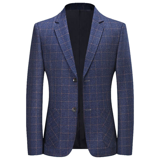 Herren Kariertes Slim-Fit Sakko aus Wollmischung Shop Nory