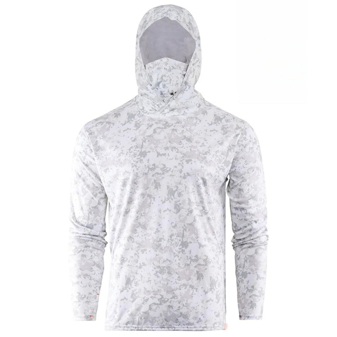 Herren Funktionales Langarm-Hoodie mit integriertem Gesichtsschutz