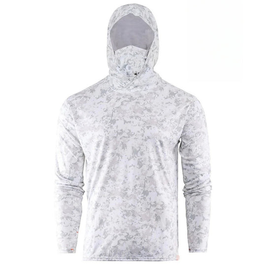 Herren Funktionales Langarm-Hoodie mit integriertem Gesichtsschutz