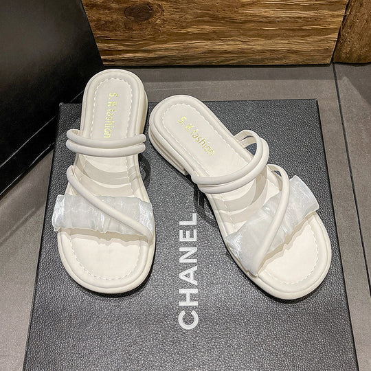 Damen Riemen‑Slides mit Zehenring, gepolstertem Komfortfußbett und niedrigem Blockabsatz Shop Nory