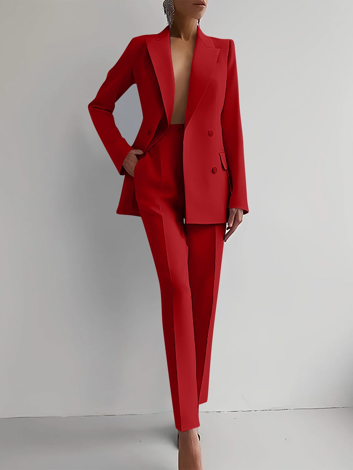 Luxuriöses Blazer- und Hosen-Set für Damen