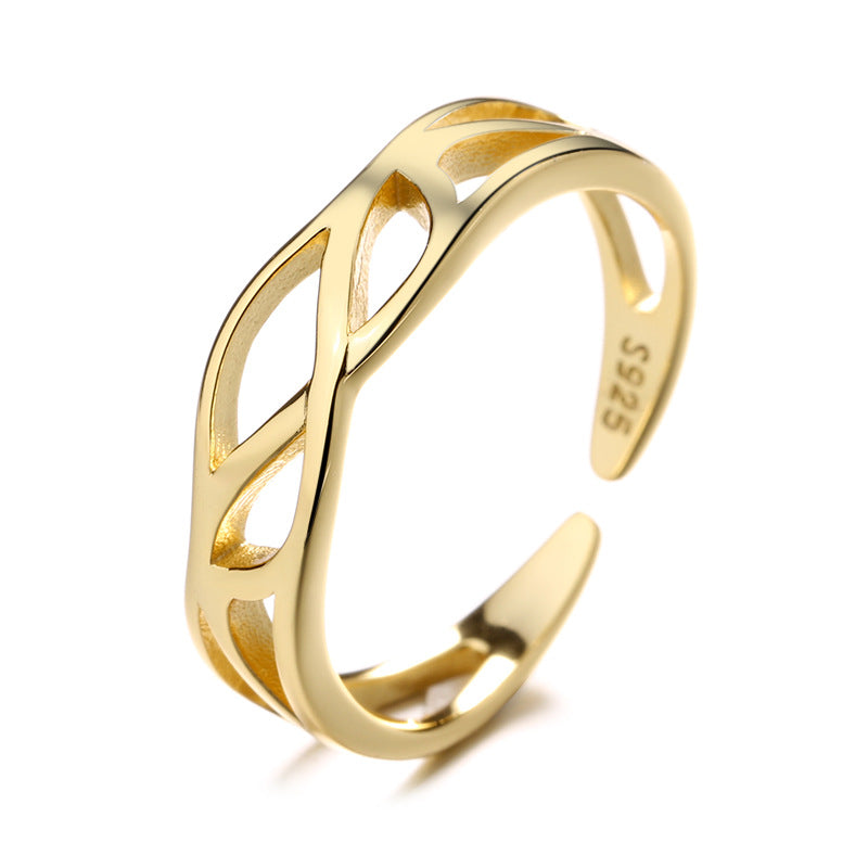 Damen Offener Ring mit modernem, geschwungenem Design Shop Nory