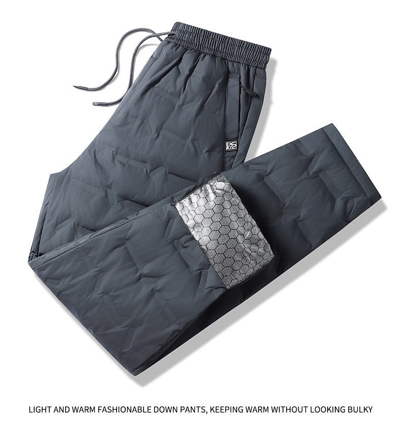 Herren Gepolsterte Thermohose mit Steppung, elastischem Bund und Reißverschlusstaschen Shop Nory