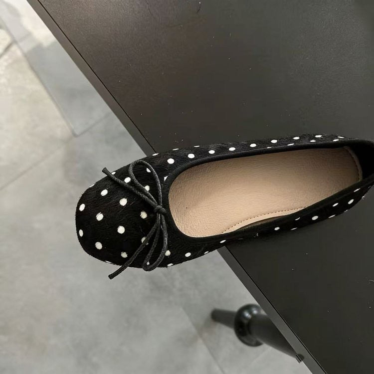 Damen Ballerinas mit schickem Punkte-Design und bequemer Sohle